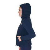 Women's hooded down jacket technical blend
