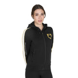 Equestro Women's Hooded Sweatshirt With Front Zip