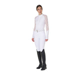 Women's lace long-sleeved training polo shirt