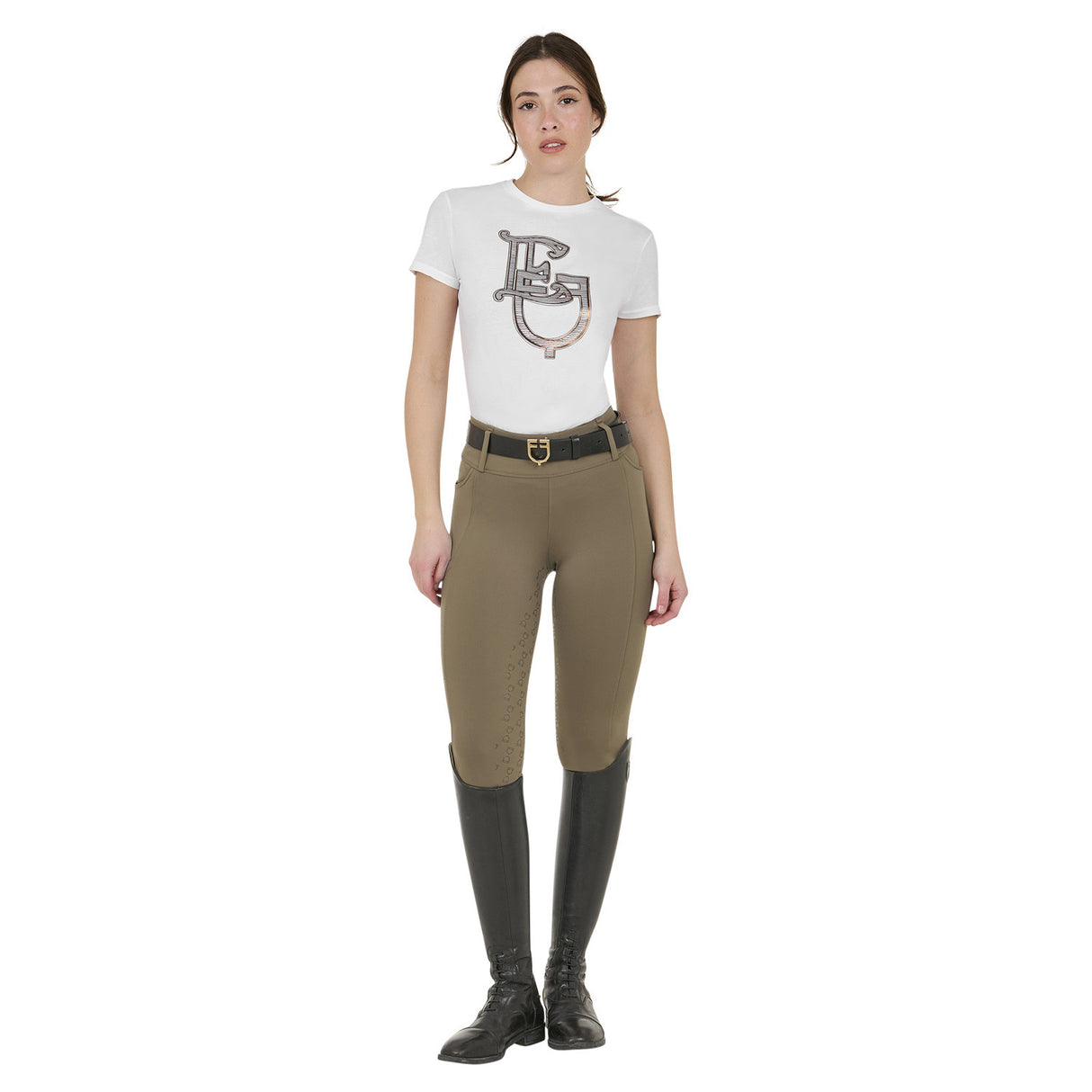 Women's high-waisted leggings with belt loops