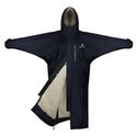 EQUIDRY Women's Thick Fleece Evolution Fixed Hood #colour_navy-cream