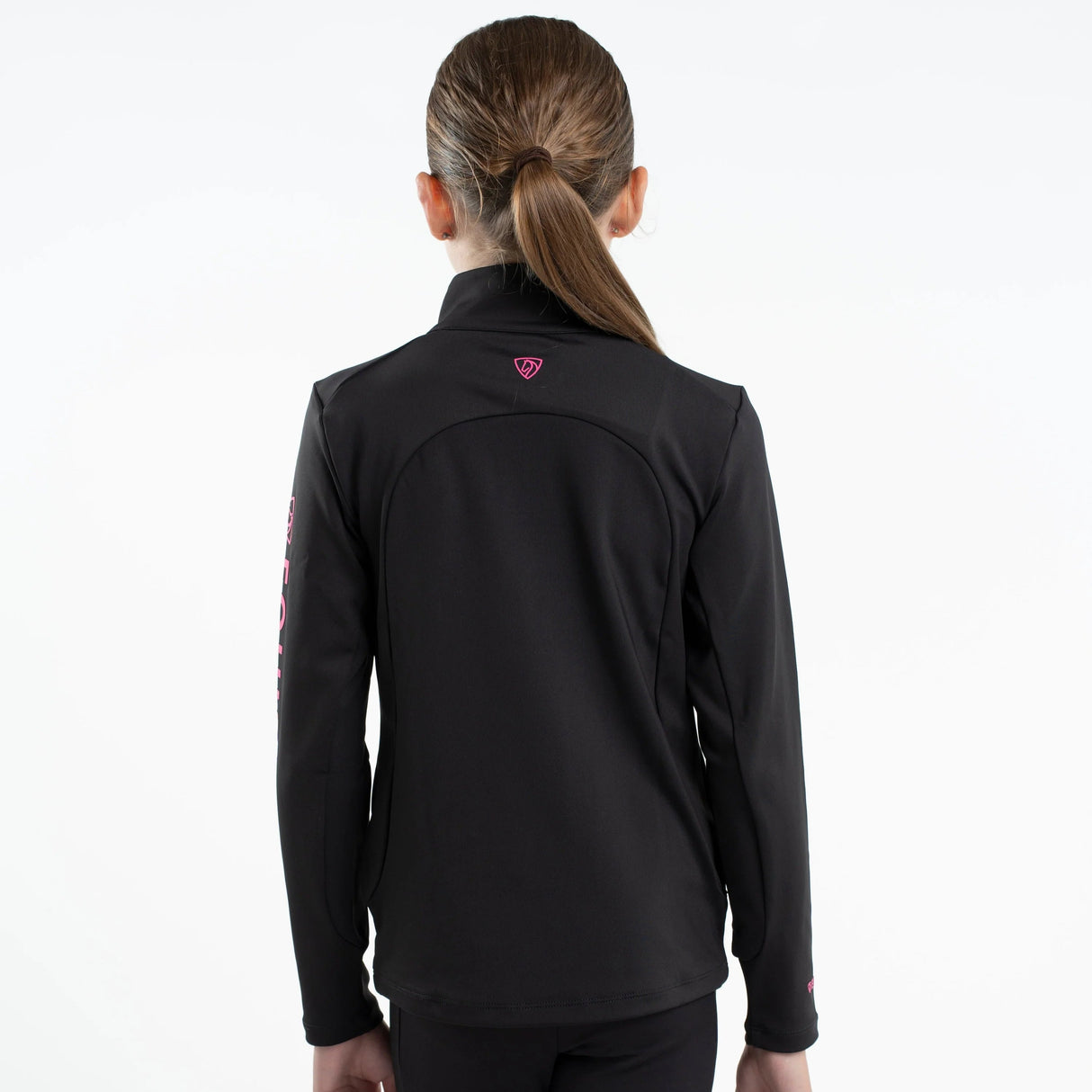 EQUIDRY Children's Water Repellent Base Layer #colour_black-peacock-pink