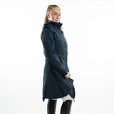 EQUIDRY Women's Bronte Riding Coat with Removable Hood #colour_navy