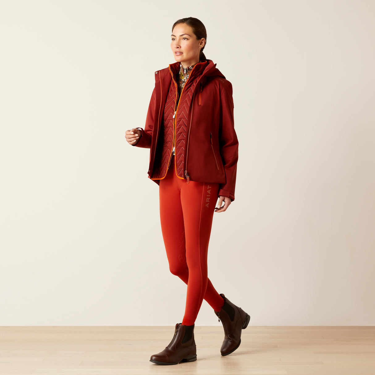 Ariat Women's Coastal Waterproof Jacket #colour_fired-brick