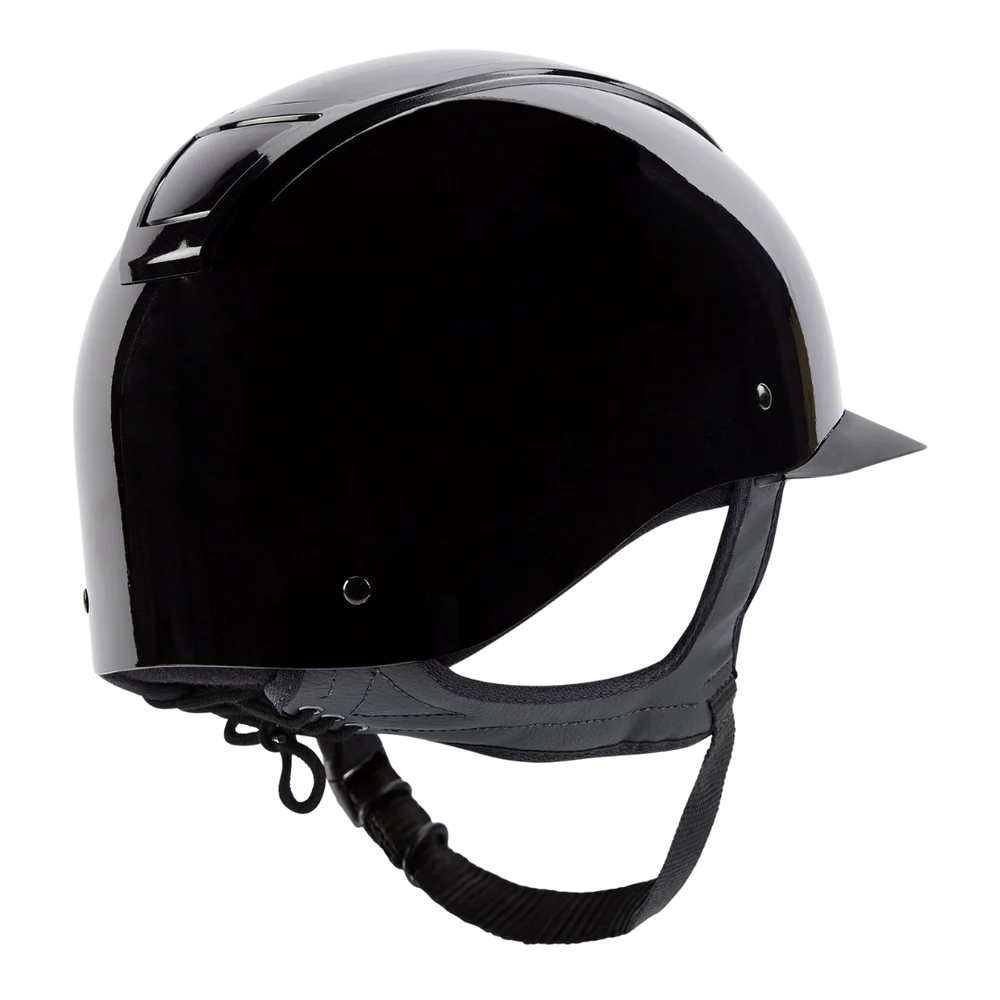 Champion Insight Oval Standard Peak Riding Hat #colour_metallic-black