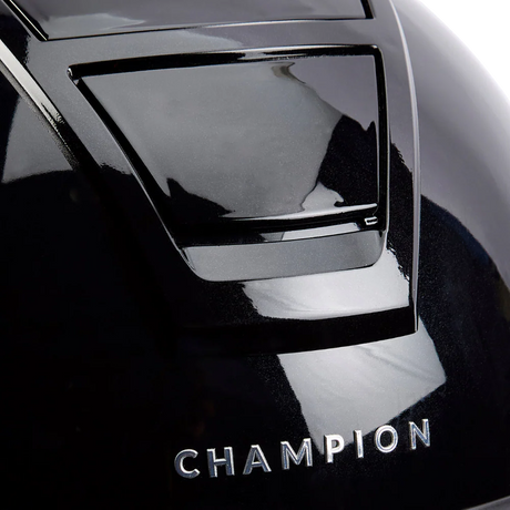 Champion Insight Round Wide Peak Riding Hat #colour_metallic-black