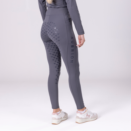 Shires Aubrion Eltar Riding Tights #colour_grey