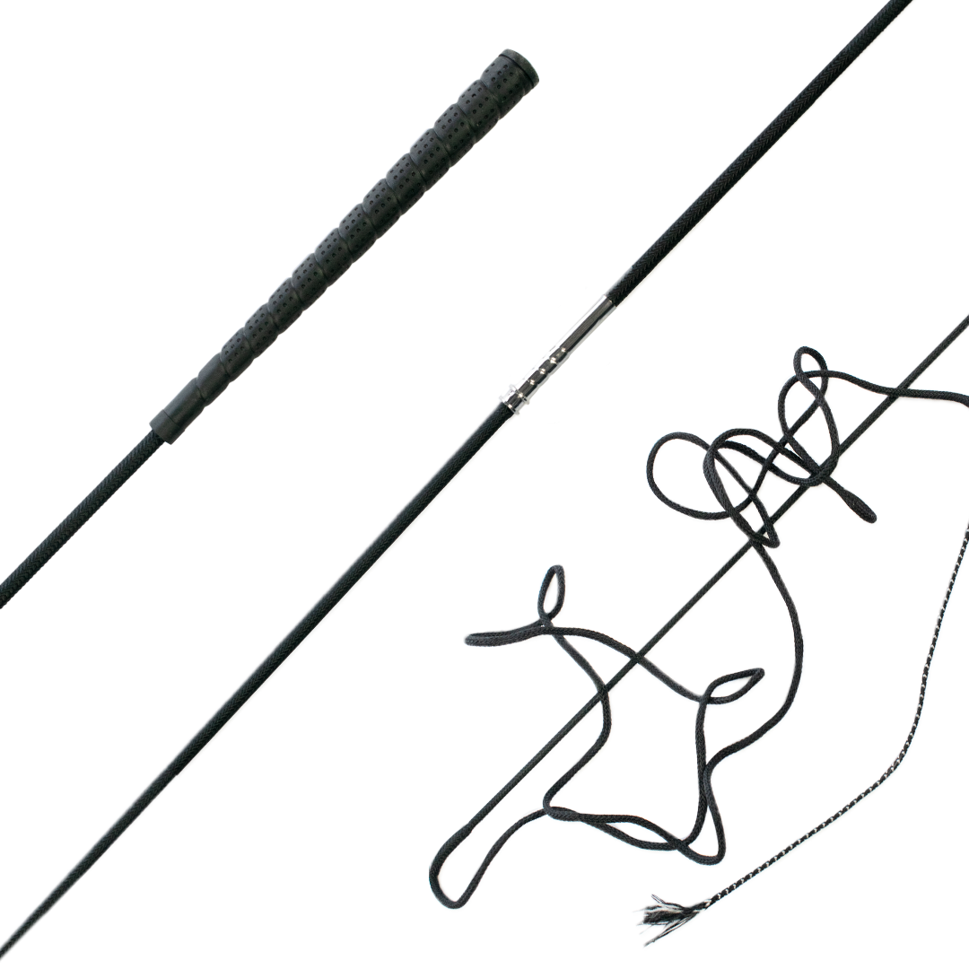 GS Equestrian 2 Piece Lunge Whip #colour_black