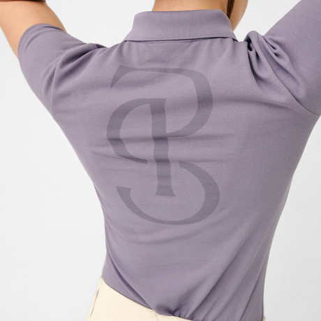 PS of Sweden Lewis Short Sleeve Pique Polo #colour_lavender-grey
