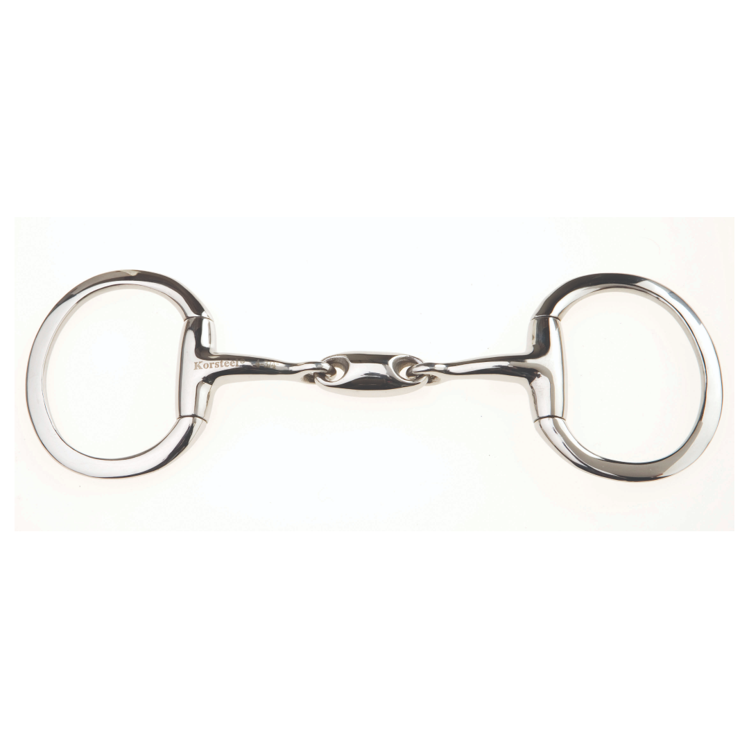 JP Korsteel Stainless Steel Oval Link Eggbutt Snaffle Bit