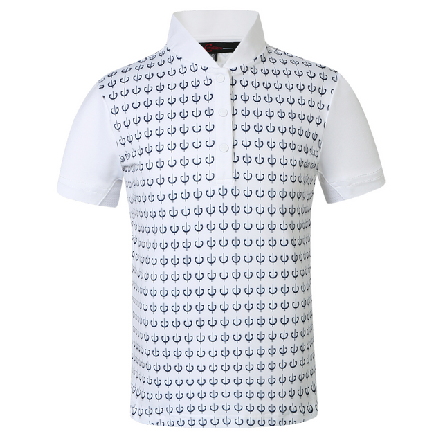 Covalliero Ladies Short Sleeve Competition Shirt #colour_dark-navy