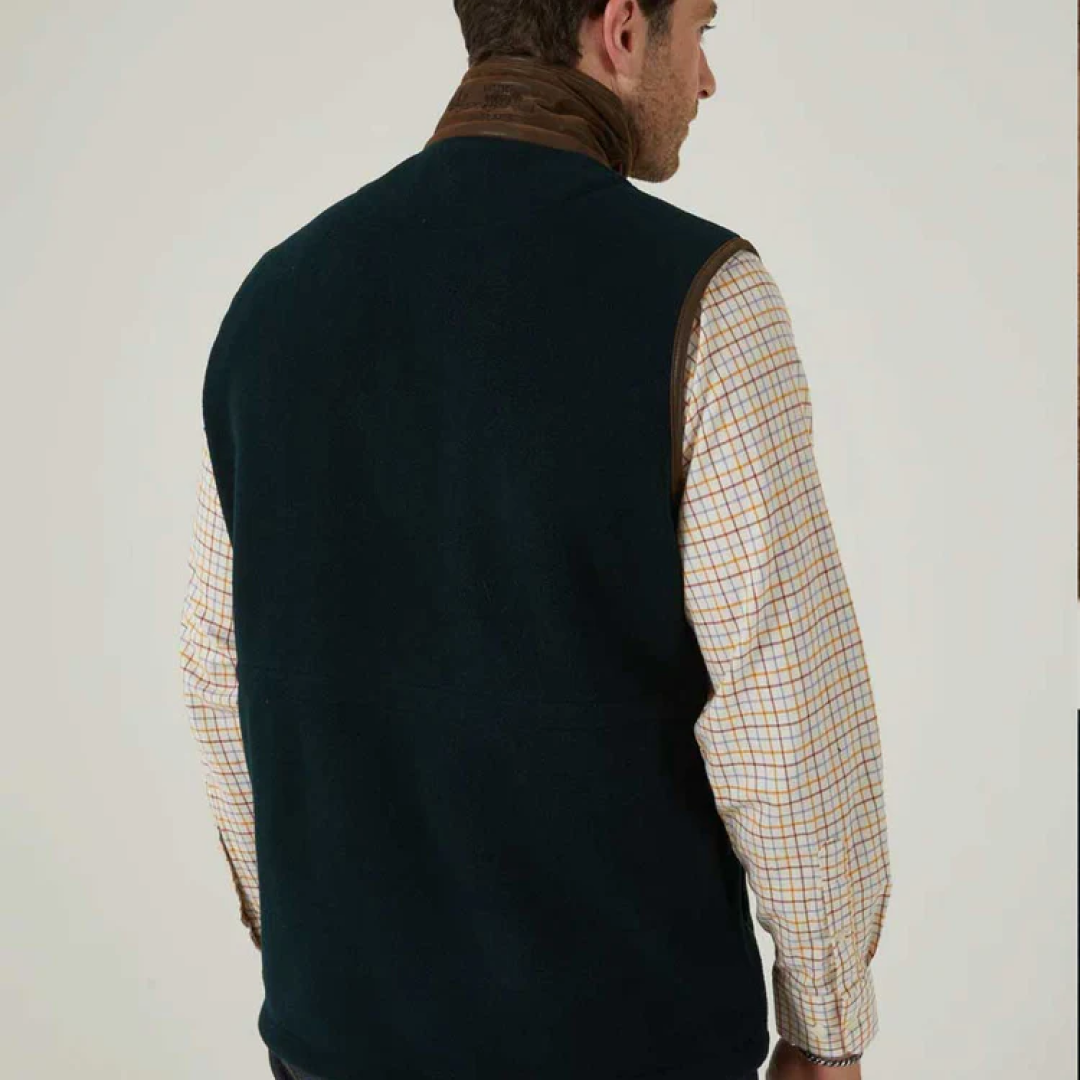 Alan Paine Aylsham Men's Fleece Gilet #colour_dark-navy