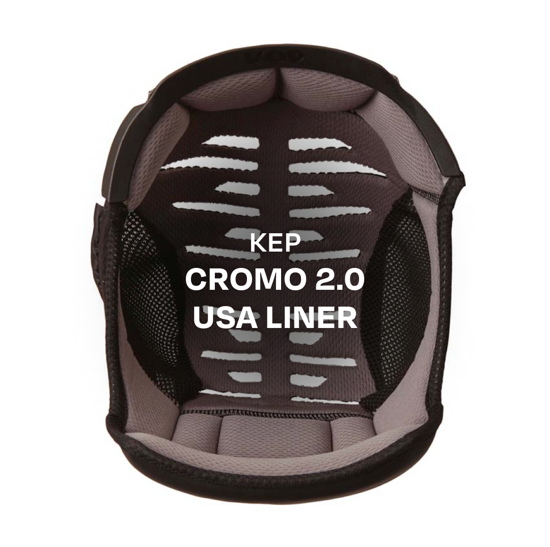 KEP Cromo 2.0 Textile Black Matt Riding Hat with USA Liner