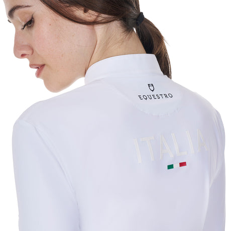 Equestro Women's Long-Sleeved Competition Polo Shirt Equestro X Fise