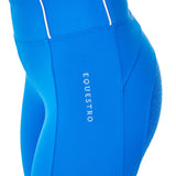 Equestro Women's Slim Fit Full Grip Leggings Equestro X Fise #colour_blue