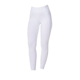 Equestro Women's Slim Fit Full Grip Leggings Equestro X Fise #colour_white