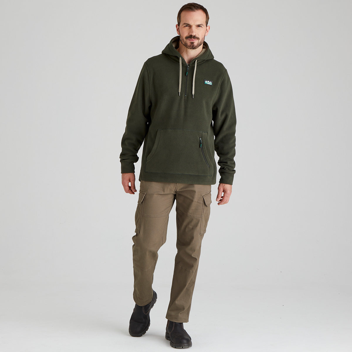 Ridgeline Ballistic Long Sleeved Fleece Hoodie - New #colour_deep-forest