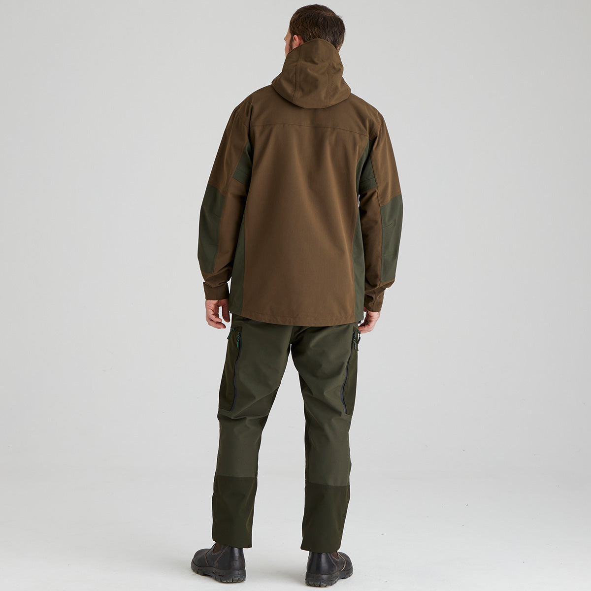 Ridgeline Mens Cambrian Smock #colour_bark-deep-forest