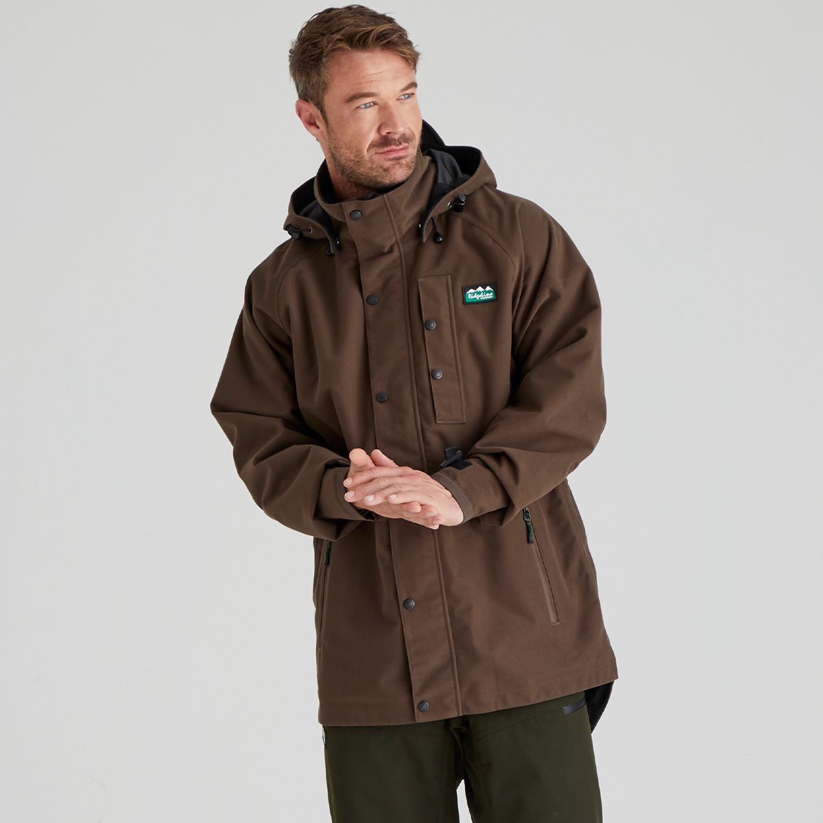 Ridgeline Mens Monsoon Classic Jacket #colour_bark
