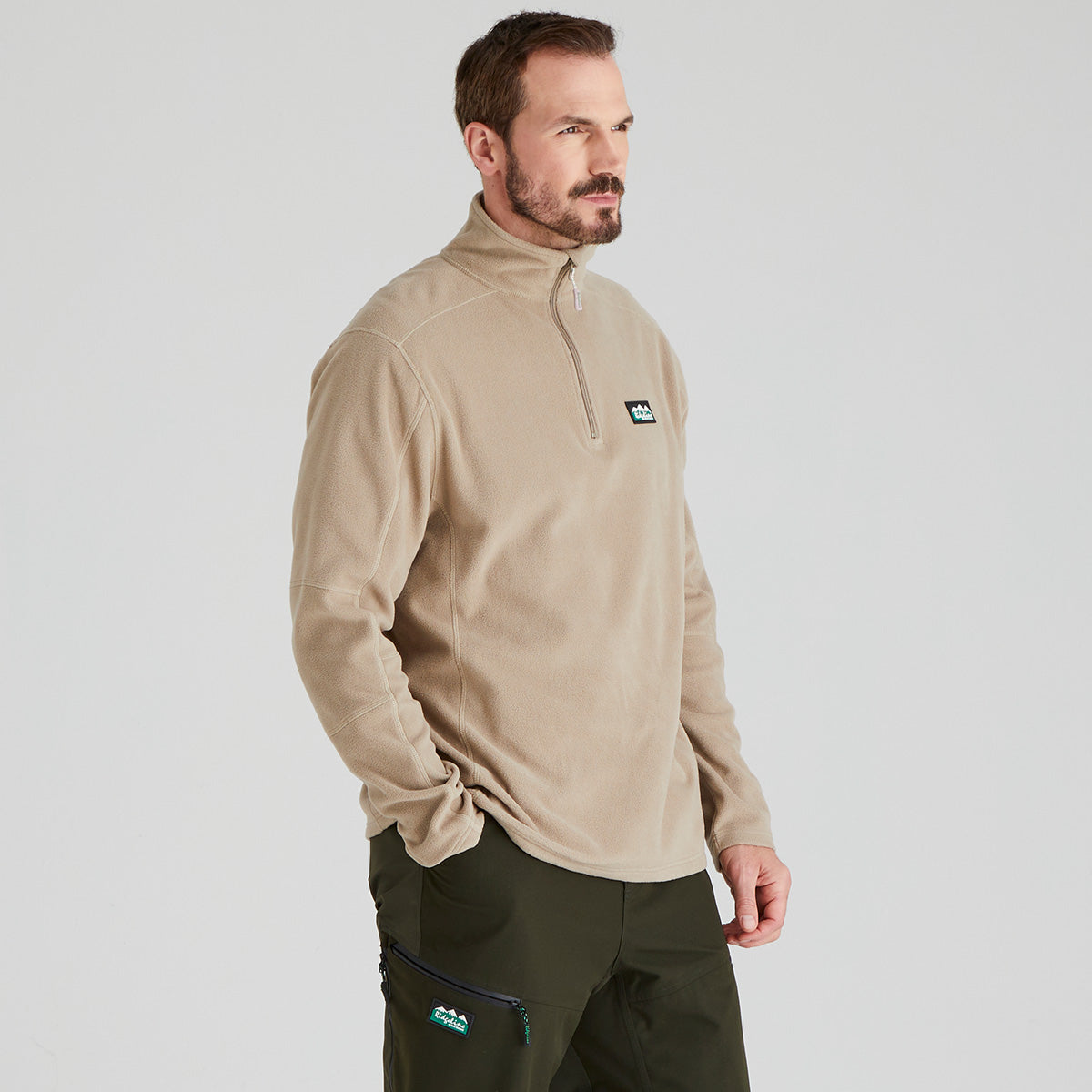 Ridgeline Mens Narvik Fleece - New #colour_roasted-cashew