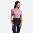 Rider's Gene Ladies Jersey Short Sleeve Training Zip Polo #colour_mauve