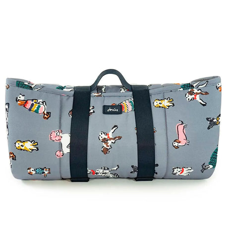 Joules Rainbow Dogs Travel Mat #colour_grey-dog-print