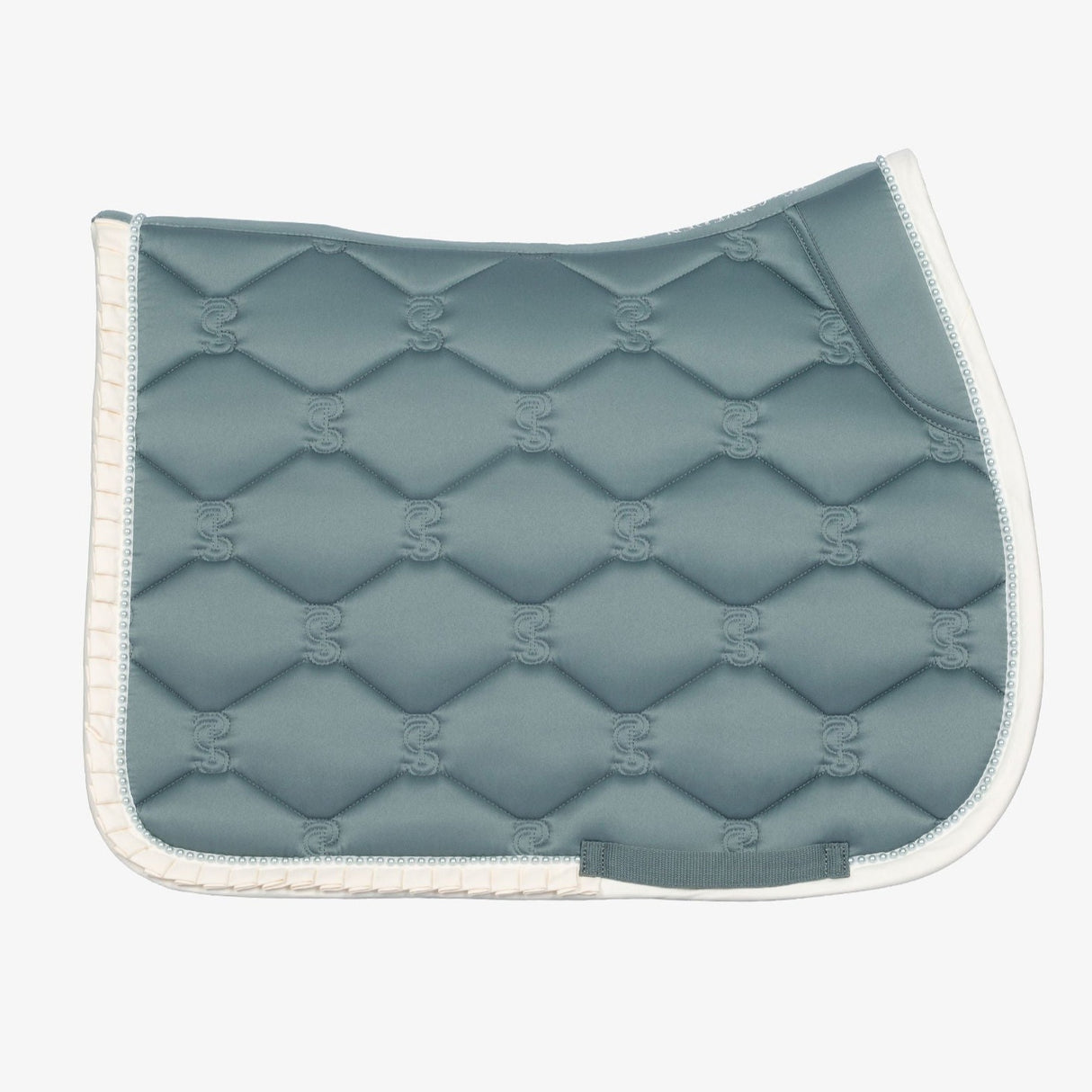 PS of Sweden Steel Blue Ruffle Pearl Jump Saddle Pad