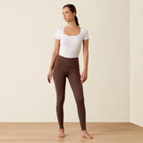 Ariat Women's Breathe Eos Half Grip Recycled Materials Tights #colour_pommel-brown