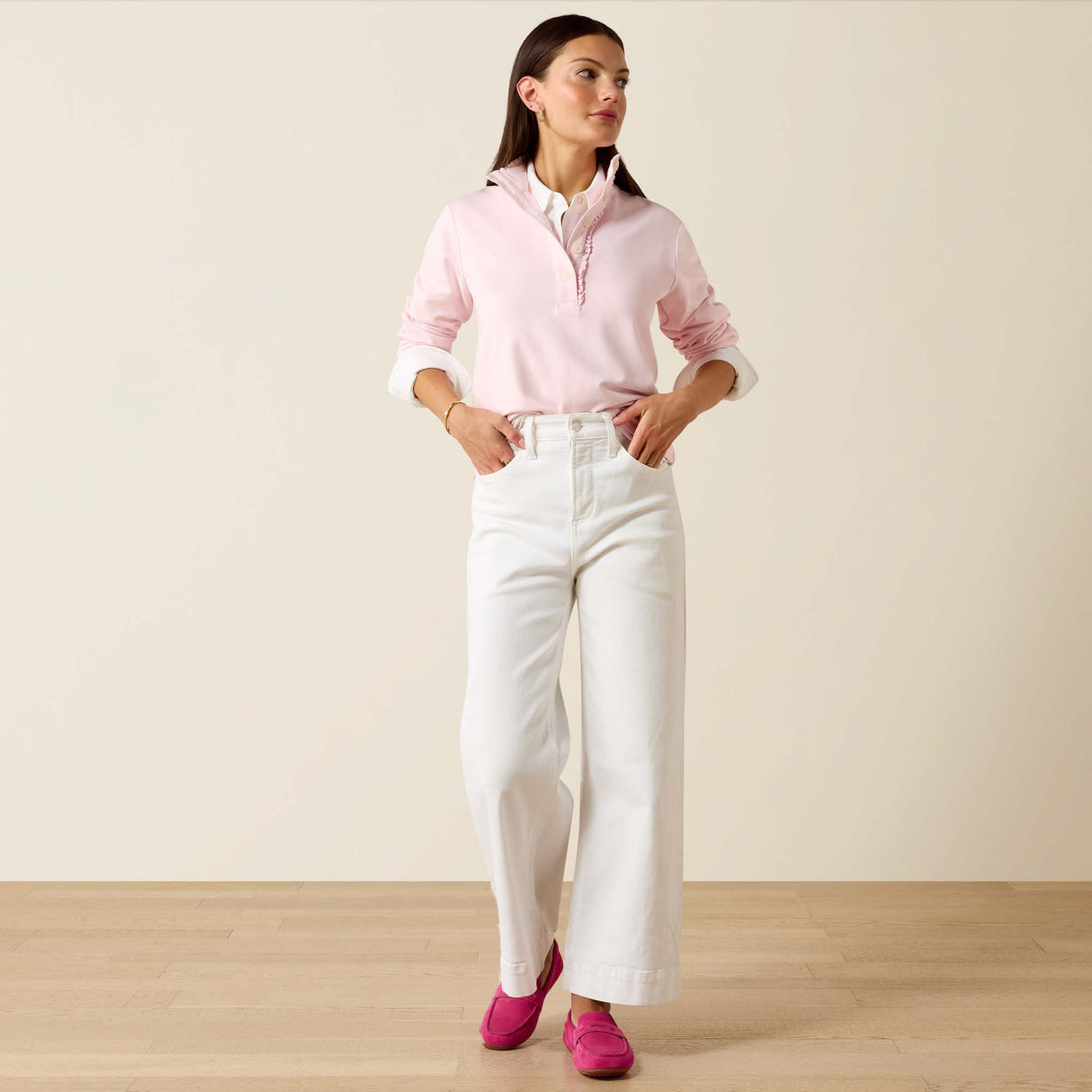 Ariat Women's Hollingworth Sweatshirt #colour_ice-pink