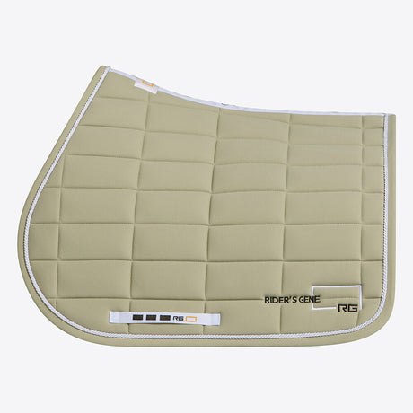 Rider's Gene Jersey Jump Saddle Pad with Trim #colour_moss-gray