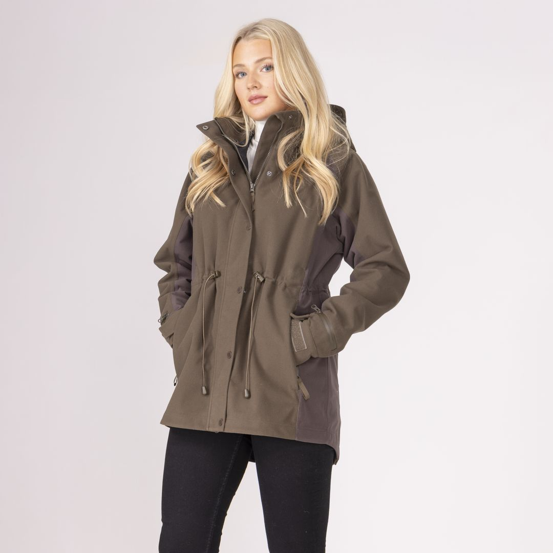 Shires Aubrion Heritage Unisex Full Zip Jacket #colour_dark-olive