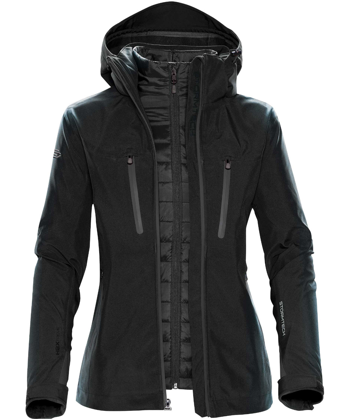 Stormtech Women's Matrix System Jacket #colour_black-carbon