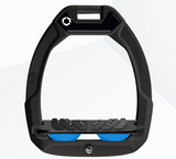 Flex-On Safe-On Inclined Ultra Grip Stirrups - Black/Black/Light Blue