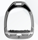 Flex-On Green Composite Inclined Ultra Grip Stirrups - Silver Grey/Grey/Grey