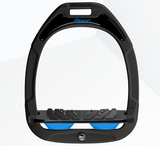 Flex-On Green Composite Inclined Ultra Grip Stirrups - Black/Black/Light Blue