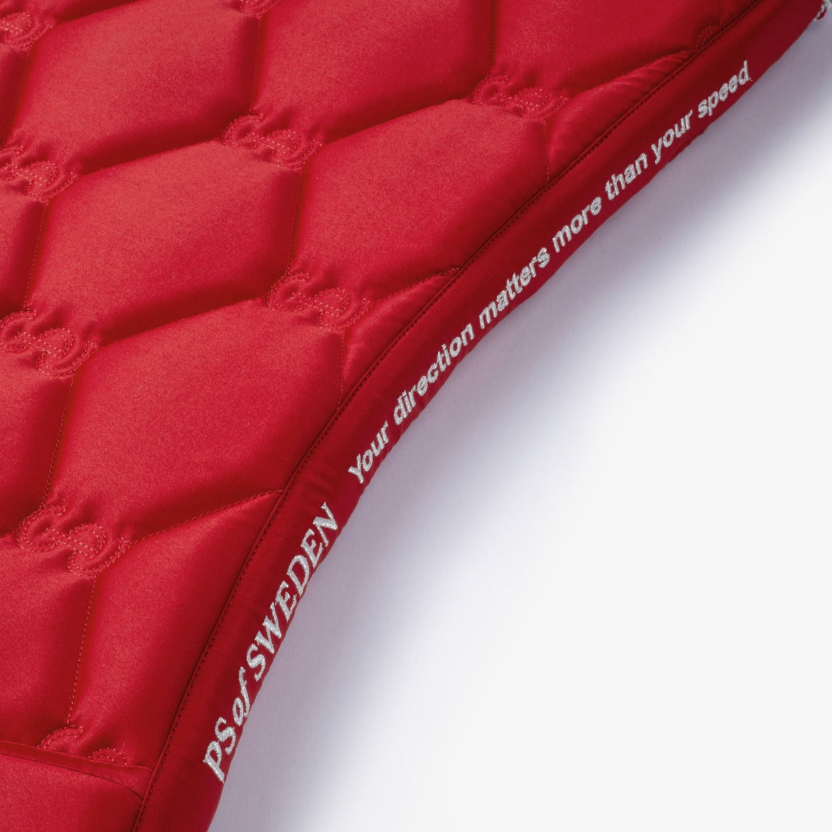 PS of Sweden Chilli Red Signature Dressage Saddle Pad  #colour_chilli-red