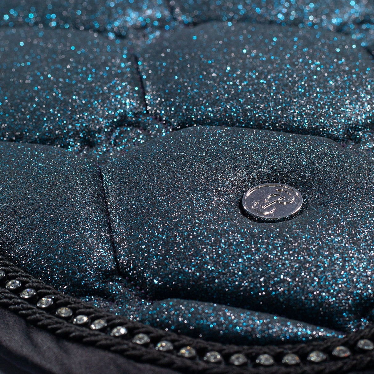 PS of Sweden Sparkly Teal Stardust Jump Saddle Pad #colour_sparkly-teal