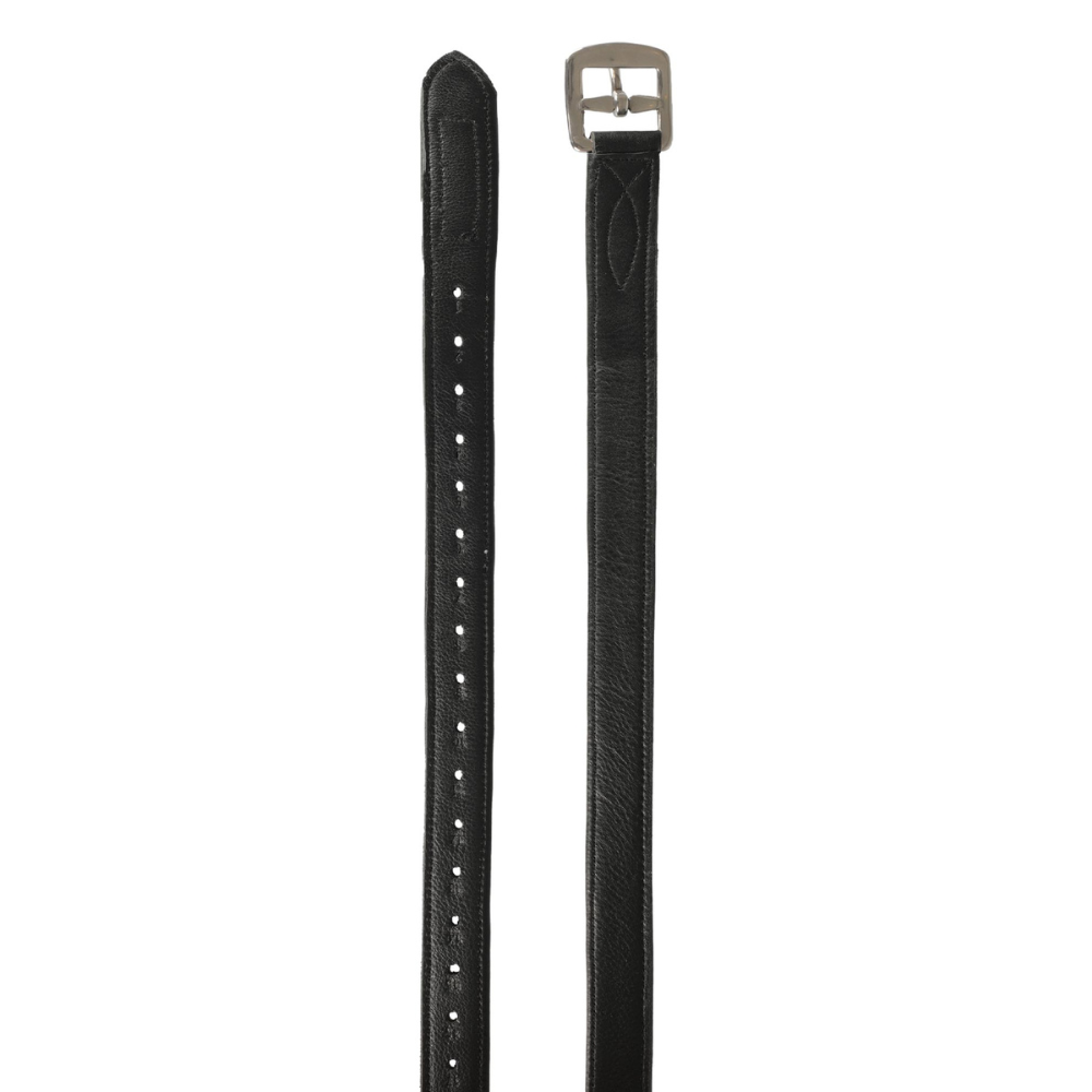 Acavallo Calfskin Stirrup Leathers Internal Reinforcement #colour_black