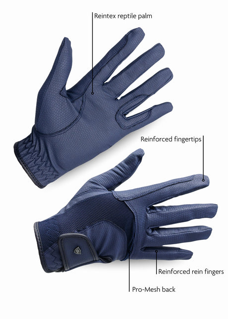 Woof Wear Reintex Mesh Riding Glove #colour_navy