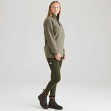 Ridgeline Womens Brancaster 1/4 Zip #colour_smokey-olive
