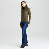 Women's Melford Knit Roll Neck - Khaki Green