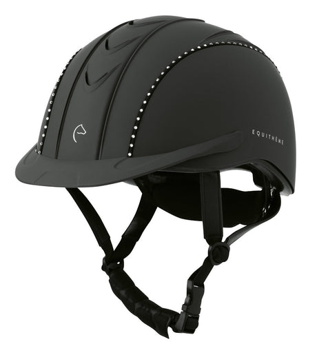 Equitheme Compet Cristal Helmet #colour_black-white