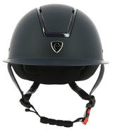 Equitheme Glint Mat Helmet #colour_black-blue