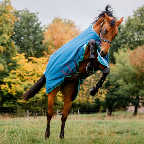 Horseware Ireland Rhino Original Turnout Lite 0g #colour_navy-aqua-grey