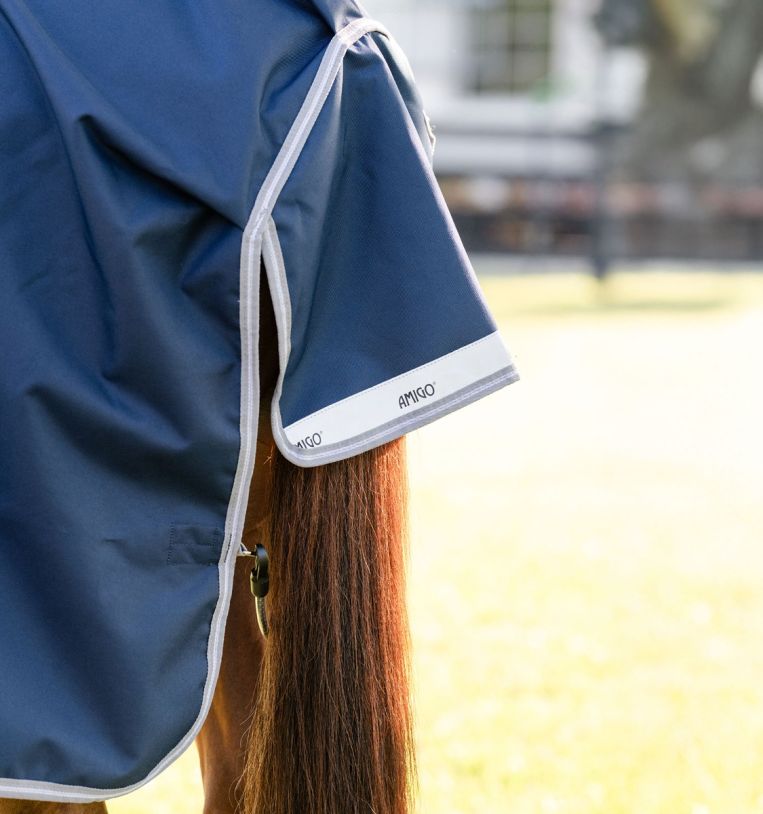 Horseware Ireland Amigo 1200D 0g Turnout Rug #colour_navy-titanium-grey-silver