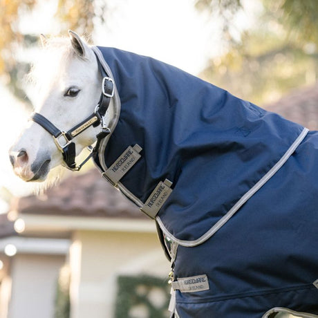 Horseware Ireland Amigo 1200D Plus Pony 50g Turnout Rug #colour_navy-titanium-grey-silver