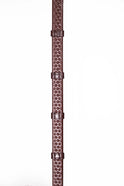 Henry James BioThane Bio Grip Hybrid Rubber Reins with Leather Stoppers #colour_havana-brown