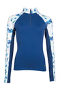 HKM Children's Functional Shirt -Essentials Flower- #colour_royal-blue-light-blue