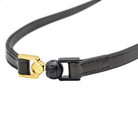 The FR Vincitore Eventer Rein #colour_havana-leather-gold-connector