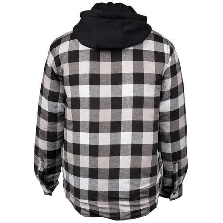 Hard Yakka Quilted Flannel Shacket #colour_grey